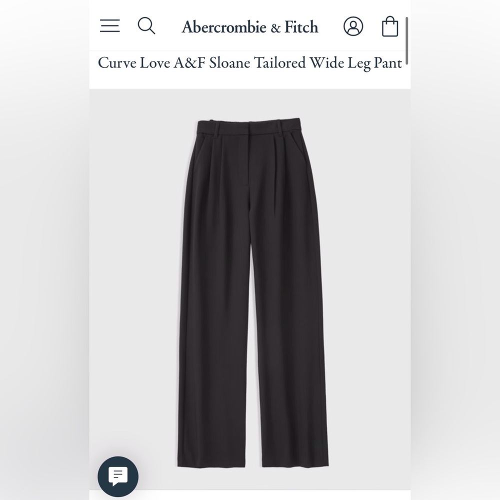Abercrombie & Fitch Black Wide Leg Tailored Pants
